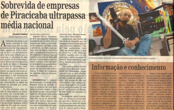 Entrevista Jornal de Piracicaba – Empreendedorismo e Arte