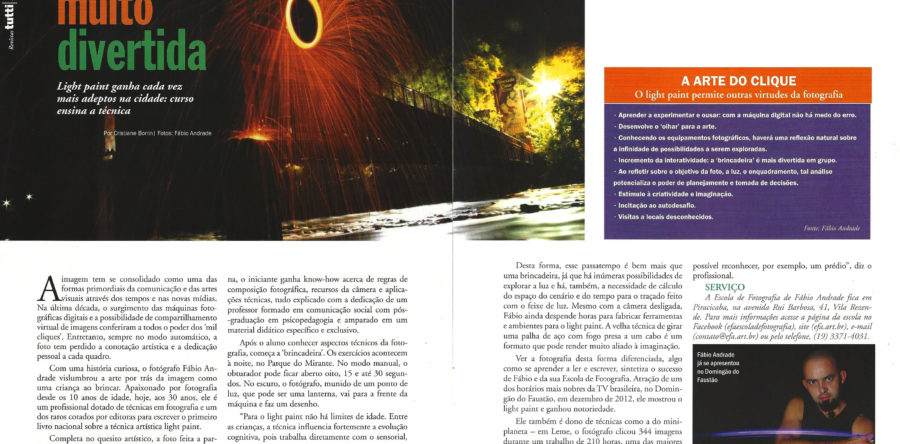 Entrevista Revista Tutti / Arte – Piracicaba